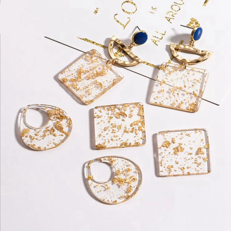 ORECCHINI IN RESINA / Pendenti con glitter / Orecchini - Italia