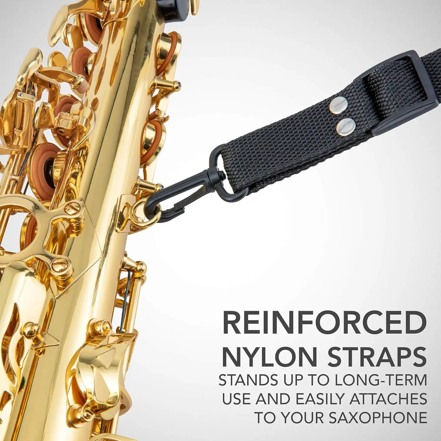 Saxophone E Flat Brass Sax Kit, Professional Sound, Complete Accessories, Ideal for All Players, Includes Hard Case, 10 Ext