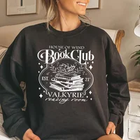 House of Wind Library Velaris Sweatshirt Night Court Sarah J Maas Throne of Glass Hoodie Valkyrie Reading Room Women's Clothing 1