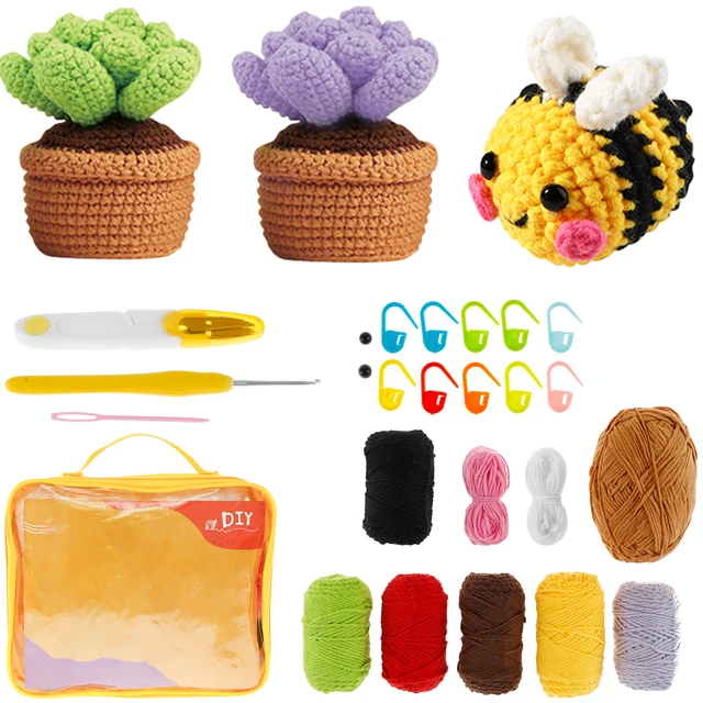 Crochet Kit for Beginners Cute Animal Beginner Crochet Set Crochet Animal  Kit Crochet Starter Kit with Step-by-Step Video - AliExpress