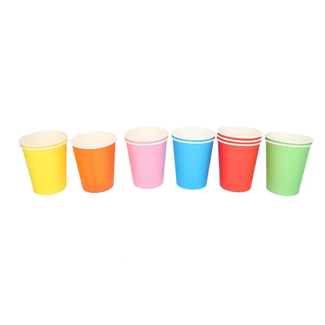 2X 12Pcs Children 3D Diy Handmade Paper Cups Sticker Material Kit Whole Set Kids Kindergarten School Educational Toys 3