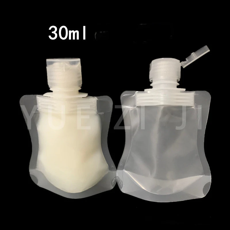 6pcs Clear 30ml Reusable Leakproof Refillable Pouches Cosmetic