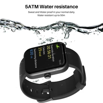 Refurbished TOZO S2 Smartwatch Waterproof 5ATM Smart Watch Alexa Built-in Fitness Tracker Swim Sport Watch for Android IOS 3