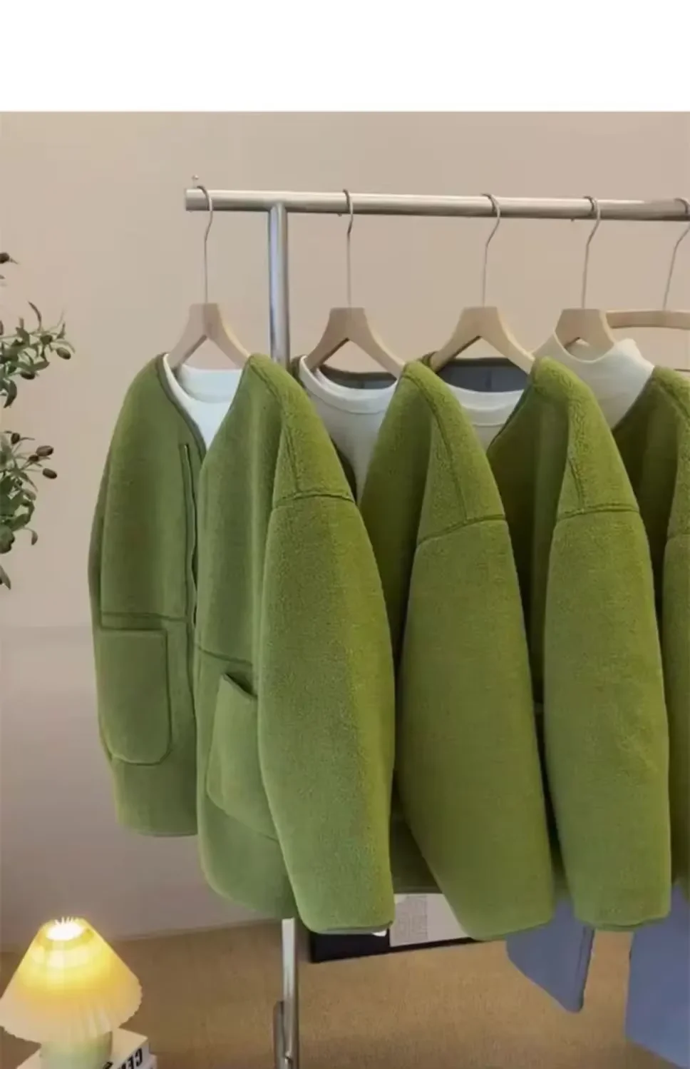Autumn New Women's and Chic Fleece Lamb Wool Women High-end and Street Minimalist Casual Jackets