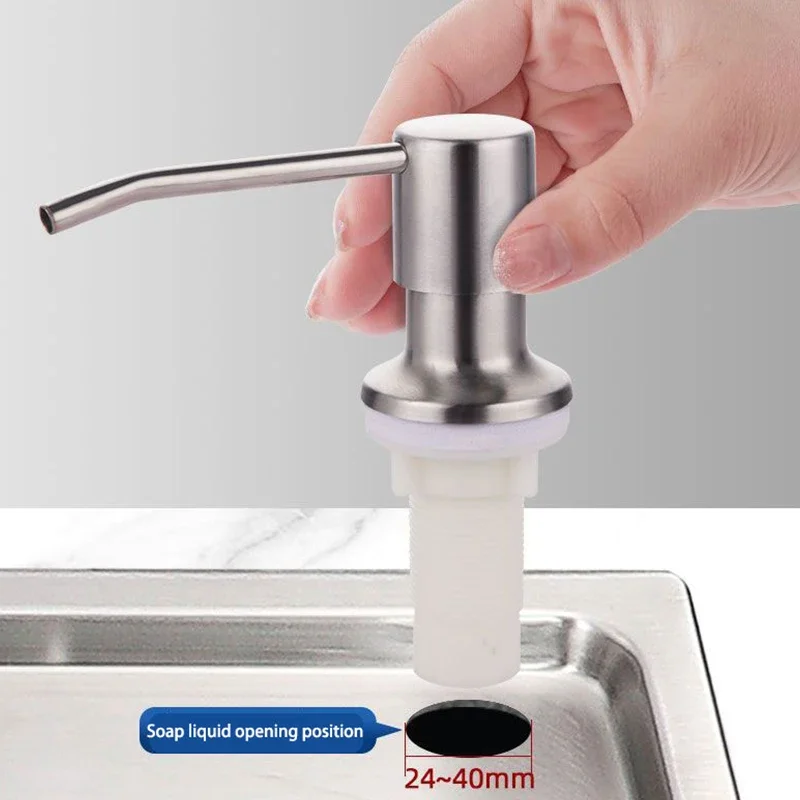 Stainless Steel Kitchen Soap Dispensers Sink Liquid Pump Extension Tube Kitchen Sink Hand Pressure bathroom Dispenser For Liquid