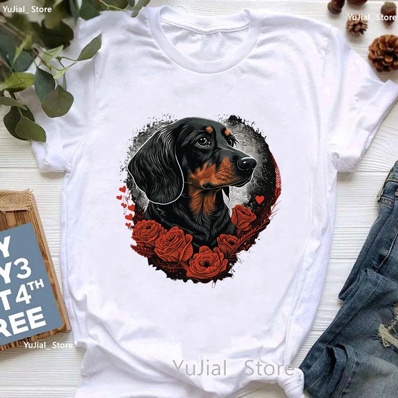 Schnauzer Hund Liebe Boba Tier druck T-Shirt Frauen Kleidung Kawaii Hund Liebhaber T-Shirt Femme Sommer Mode Tops T-Shirt – Detail 6