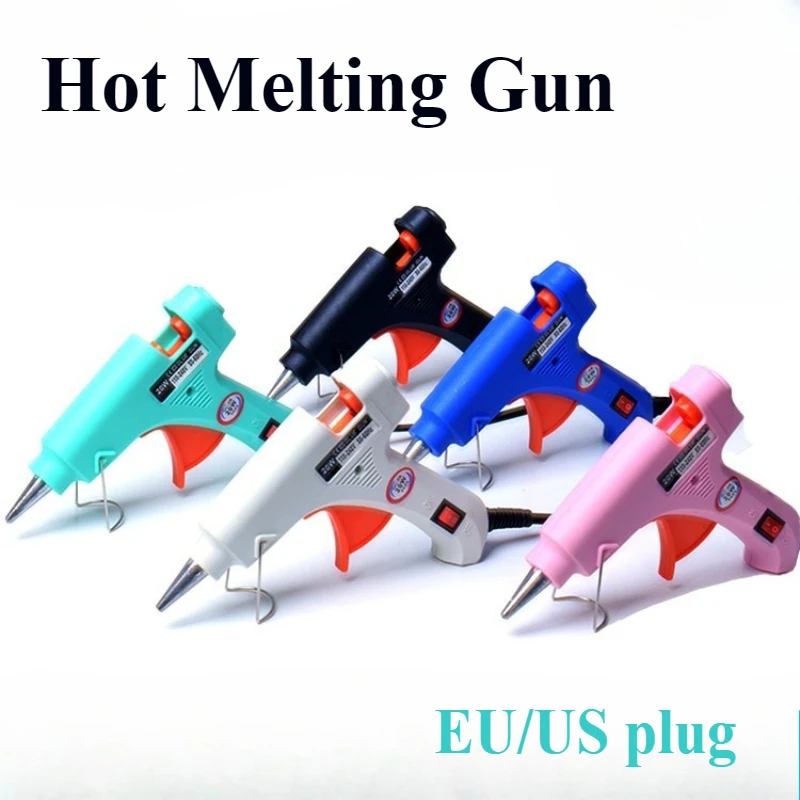 EU/US Plug Hot Melt Glue Gun DIY Mini Household Industrial Guns Heat Temperature 20W Electric Repair Tool Use 7mm Glue Stick 1