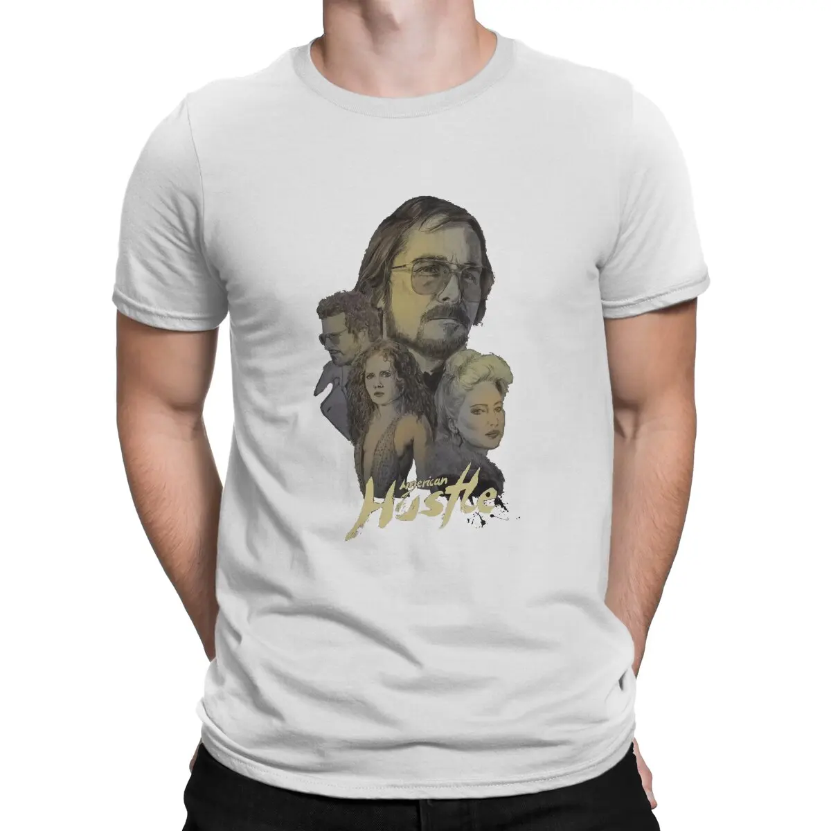 

Футболка мужская повседневная с коротким рукавом, круглым вырезом и графическим принтом