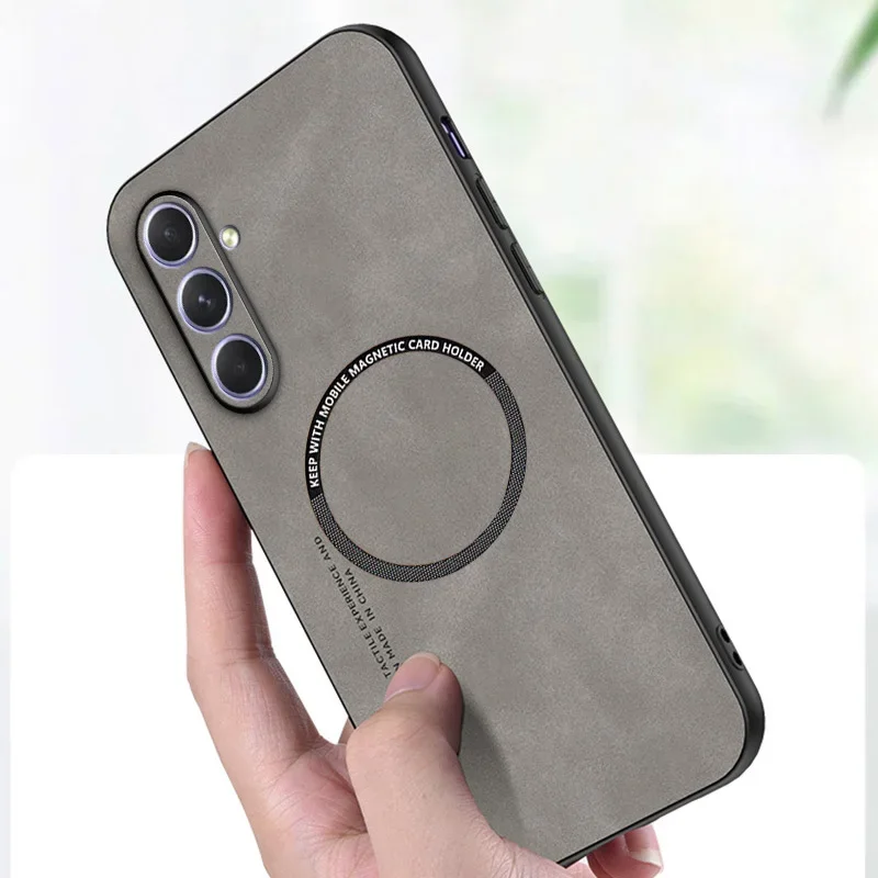 Luxurious Sheepskin Magnetic Leather Phone Case
