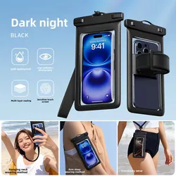 Universal Waterproof Floating Phone Pouch with Lanyard & Armband (Black)