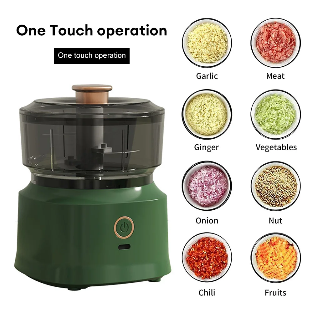 

Electric Garlic Chopper Masher Multifunctional Food Processor USB Charging Stir Mud Meat Grinder Baby Auxiliary Food Machine