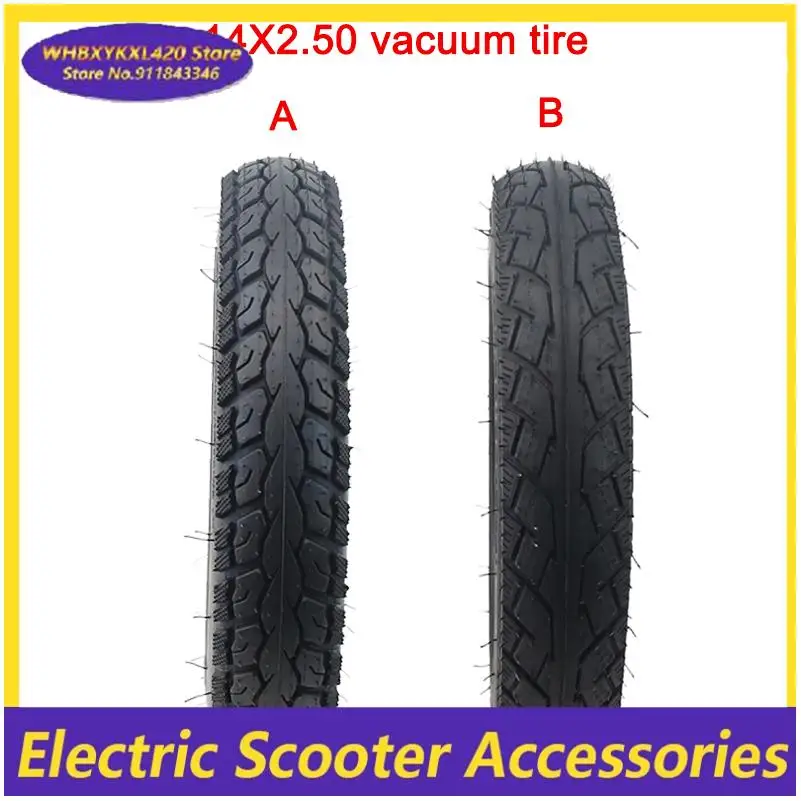 Pneumatici per Scooter Elettrico 14x2.50 (64-254) 14*2.50, Pneumatici Sottovuoto da 14 Pollici per Biciclette Elettriche, Pneumatici Tubeless per E-Bike - immagine 5