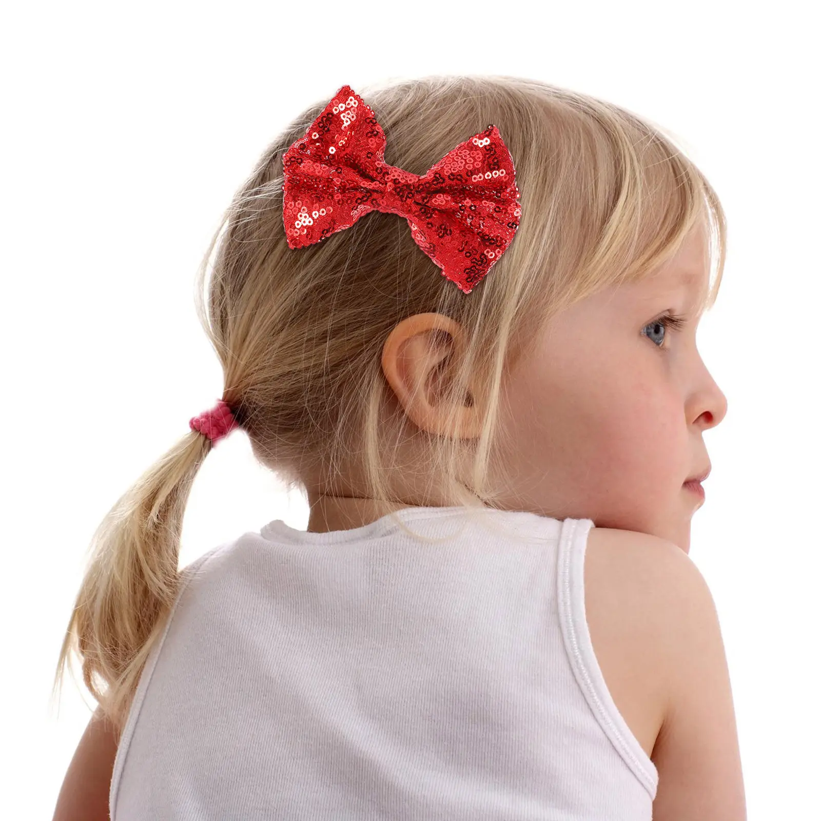 8Pcs 스팽글 Bowknots 공예 리본 DIY 바느질을위한 작은 장식 리본 아..