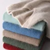Men's 100% pure Mink Cashmere Sweater O-Neck Pullovers Knit Large Size Mink Sweater Winter New Tops Long Sleeve High-End Jumpers 2
