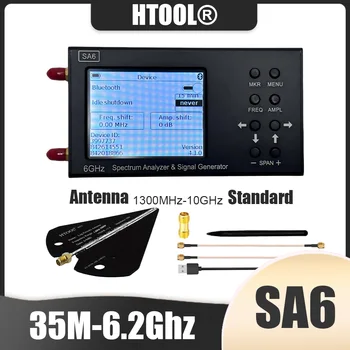 เครื่องวิเคราะห์สัญญาณ 6G SA6 พร้อมเครื่องกำเนิดสัญญาณ 35M-6.2GHz แหล่งกำเนิดสัญญาณ 1300MHz-10GHz อุปกรณ์ทดสอบสัญญาณเสาอากาศแบบ Log Periodic 1