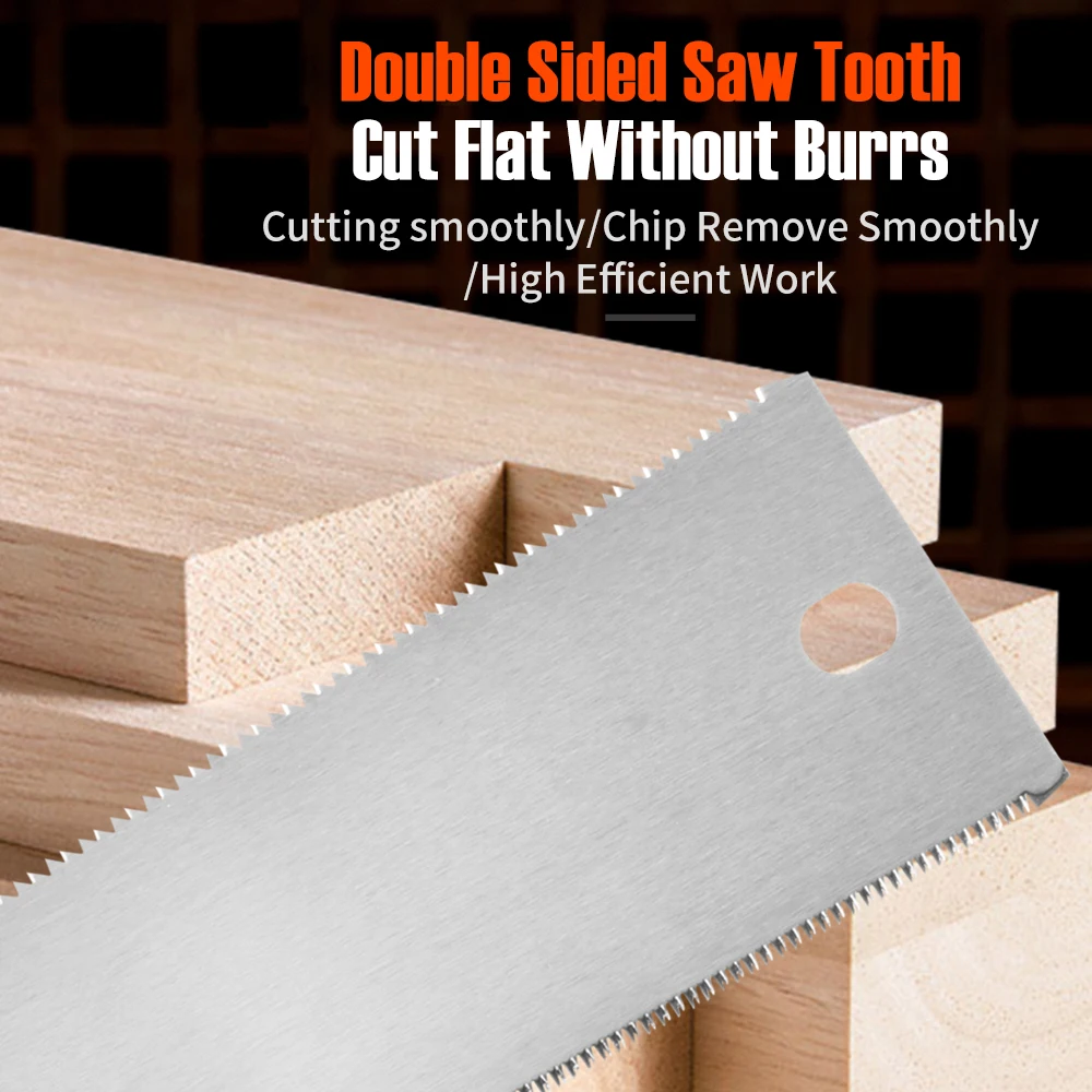 Hand saw multi-surface rattan handled hand saw thin blade for woodworking and metal work