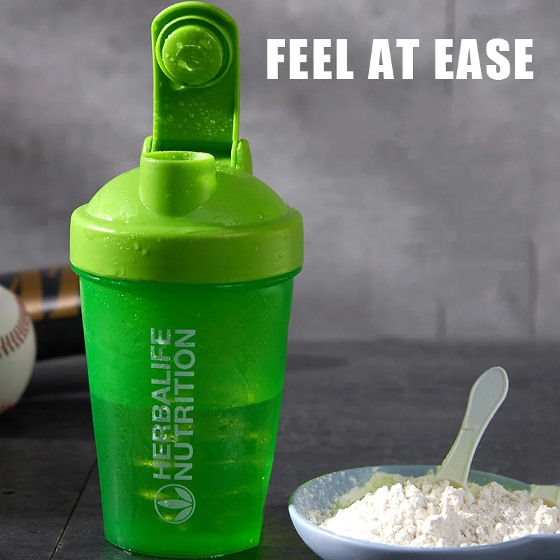 Sport Shaker Bottle 400Ml Whey Protein Powder Mixing Bottle Leak-Proof Sport Fitness Gym Shaker Outdoor Plastic Drink shaker bottle