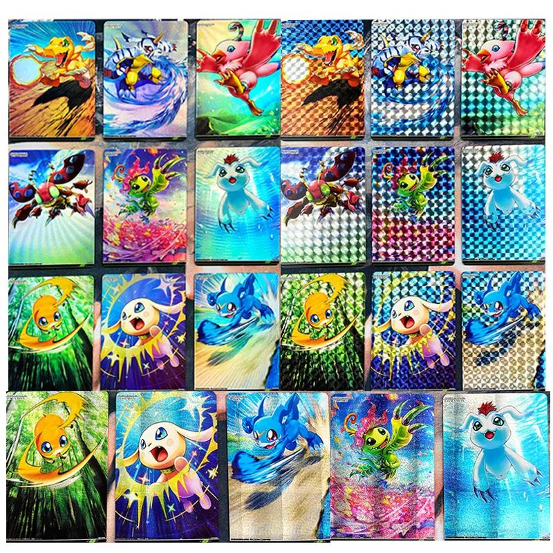 

Anime Digimon Adventure Tentomon Palmon Agumon Flash Card Game Collection Rare Cards Children's Toys Surprise Birthday Gifts