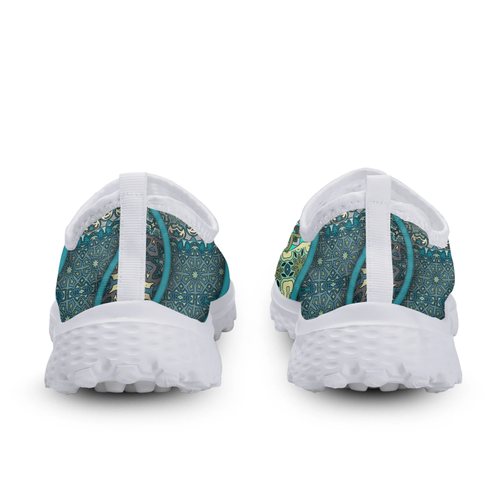 Simple Bohemian Printed Mesh Shoes Light And Breathable Home Shoes For Summer Soft Comfortable Slip On Shoes