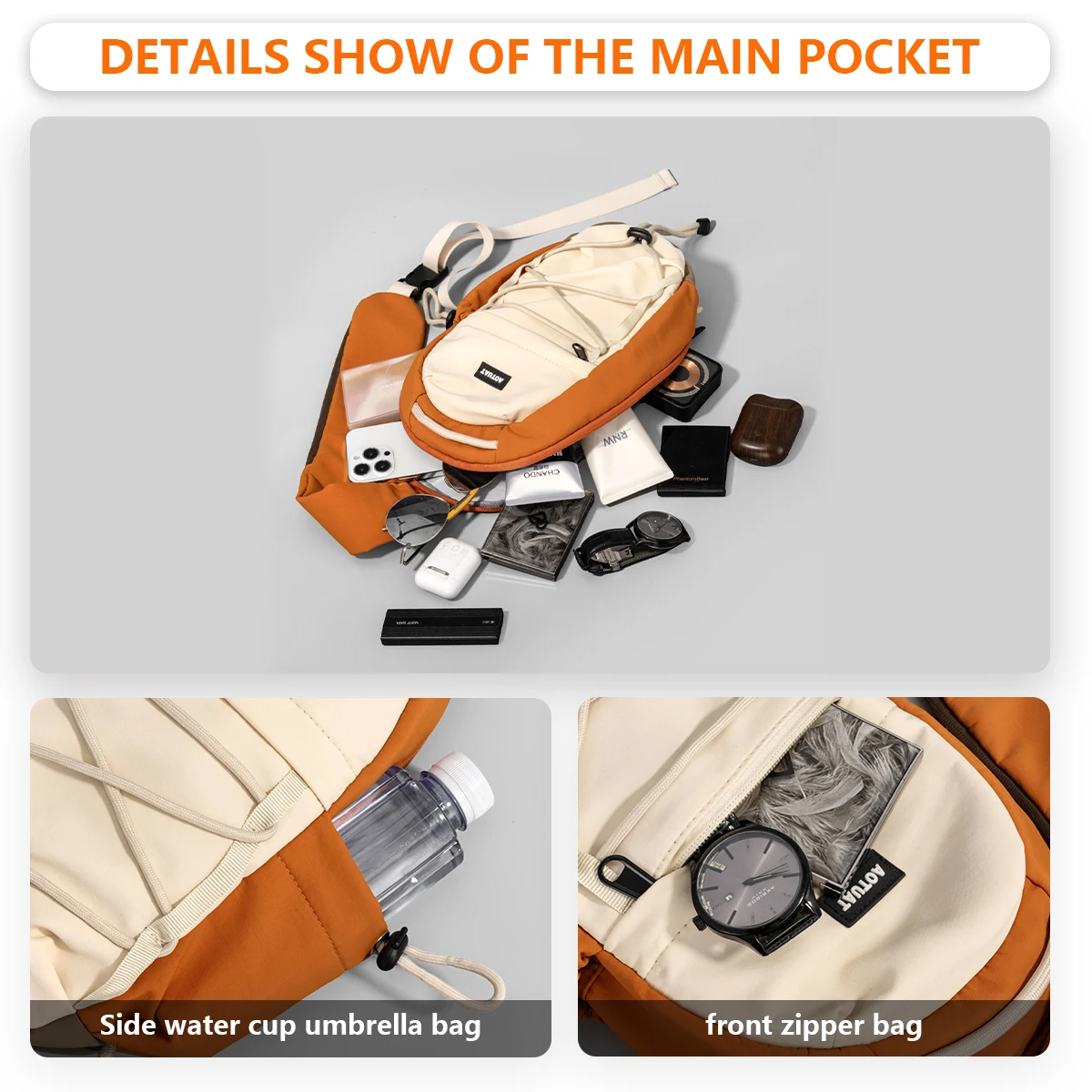 Casual Carry-On Shoulder Bag Crossbody Bag 2025 New Chest Bag Men's and Women's Ultra-Light Portable Small Bag Sports Trendy Bag Hiking Climbing Shopping