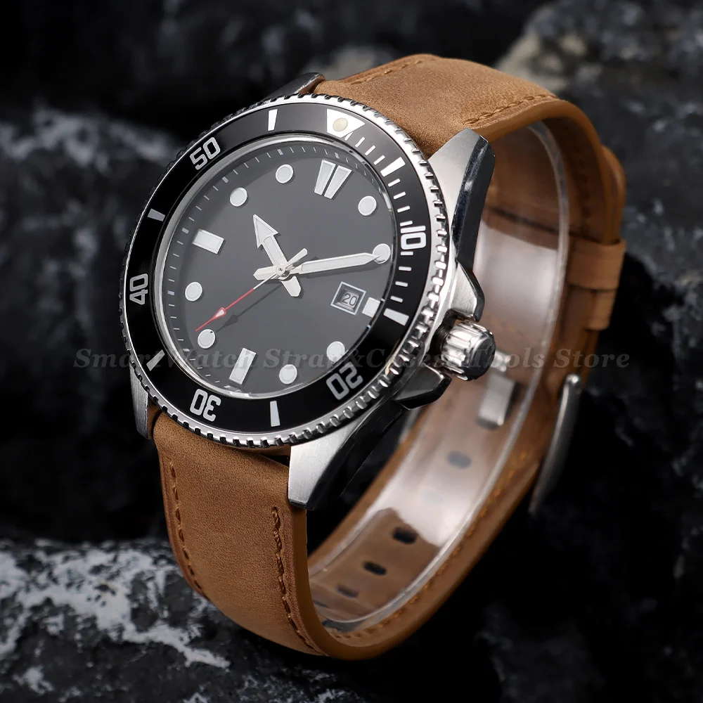 Vintage Brown Matte Leather Watch Band - Universal Quick Release