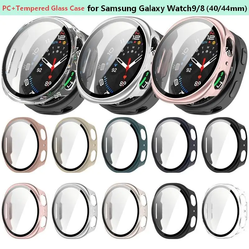 Premium Tempered Glass Protective Case for Smartwatch - Scratch-Resistant and Durable Cover Accessory