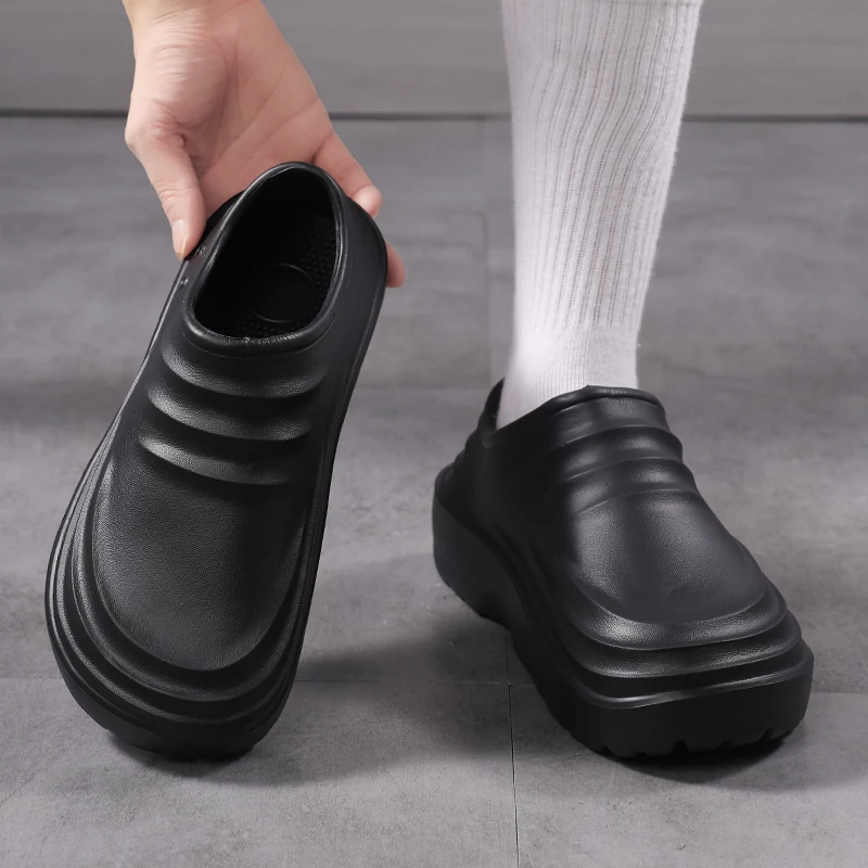 Casual shoes Summer Chef Shoes Anti Slip and Oil Proof Work Shoes Lazy Slippers Casual Trendy Slipper One Step Fashion Garden For Beach