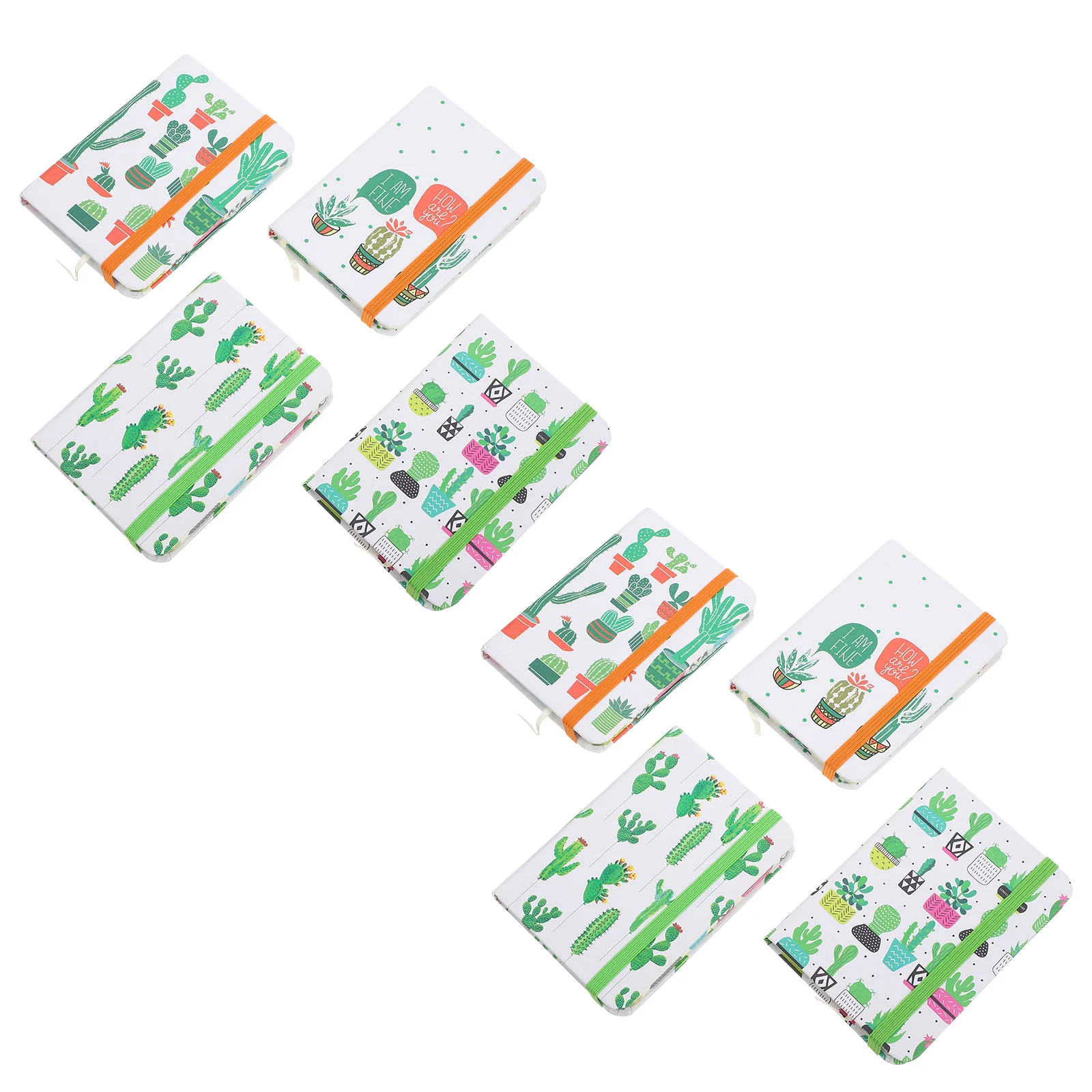 

8 Pcs Cactus Notebook Small Pocket Notepad Spiral Schedule Planner Paper Printing