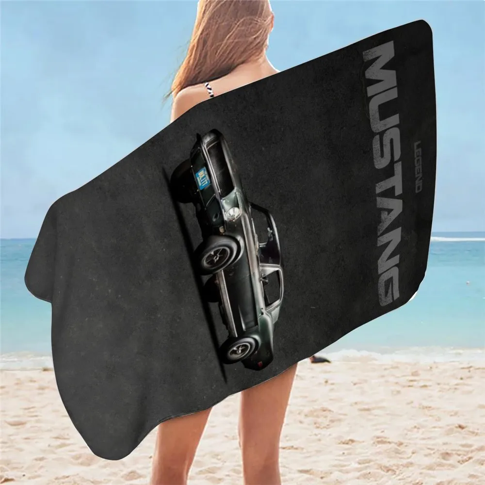 Mustang Beach Towel Soft Quick Dry Rectangle Shaped Swimming Beach Pool ...