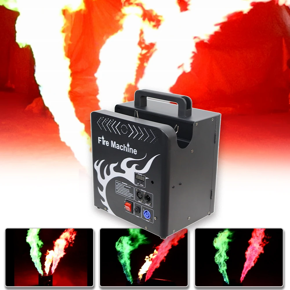 Safe 3Heads Flame Jet Fire Machine Flame Hight 4M DMX512 Control Stage Special Effects Thrower Party Concert Nightclub Equipment 700w electric sparkler flame fire machine sparklur special coldfireworks dmx 512 rotation control for stage wedding lighting