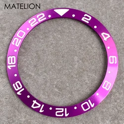 Elegant Ceramic Aluminum Watch Bezel Insert (Alloy GMT purple)