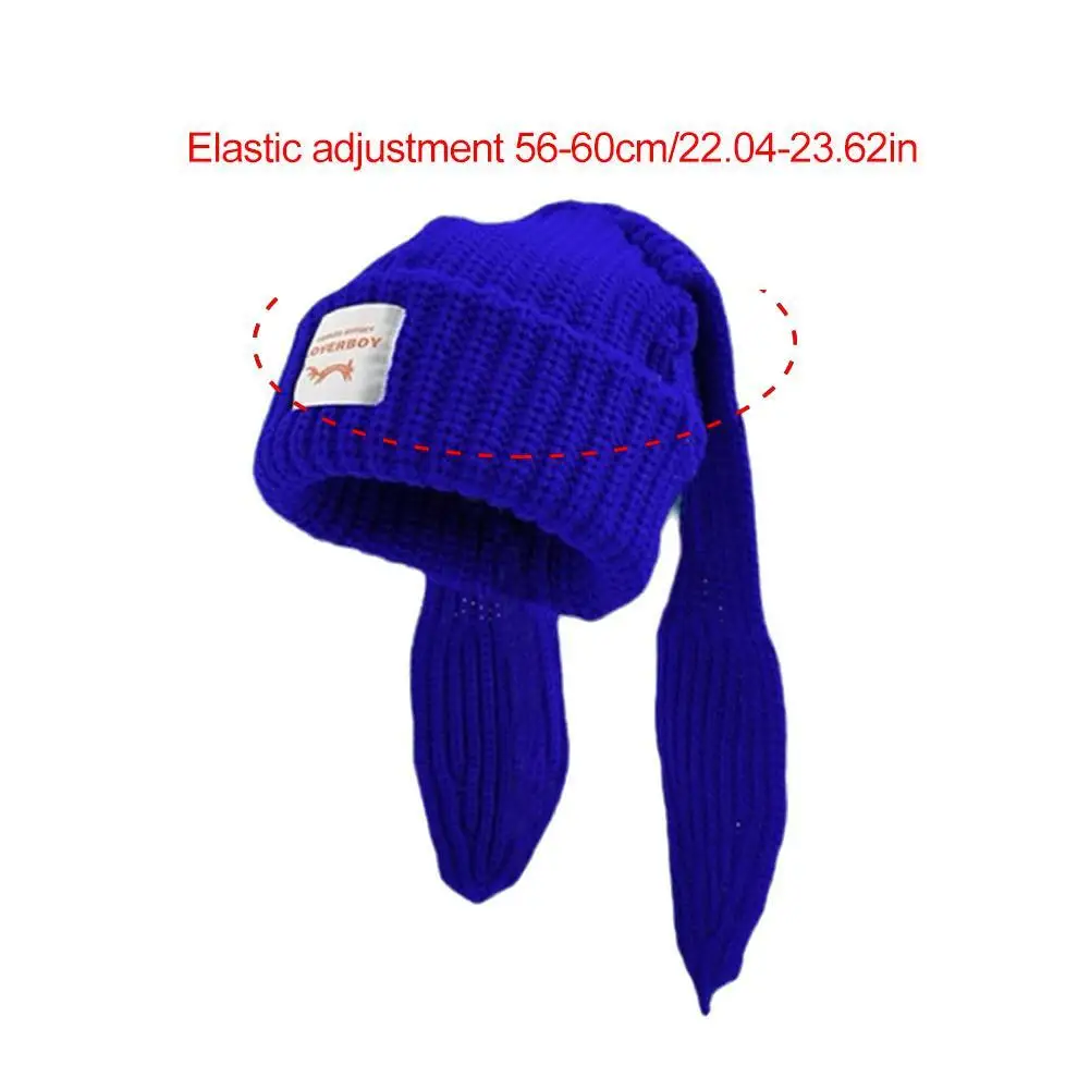 Rabbit Ears Knitted Wool Hat Love Girl Boy Niche Design Personality Fashion Cute Warm Autumn And Winter Tide woolen hat