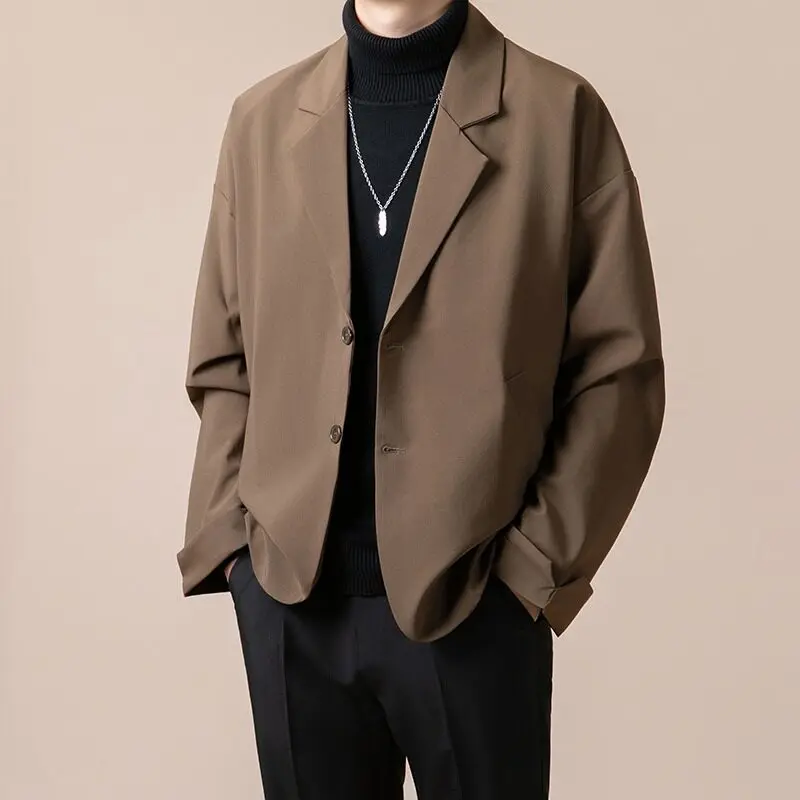 Spring Men Youth Blazer Korean Suits & Blazer High Quality Classic Fashion Blazers Male Handsome Solid Color Business Coats