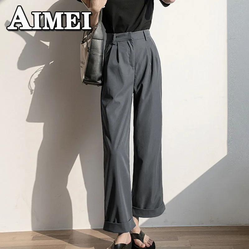 

Women's Y2K Clothes Low Waist Suit Vintage Sweatpants Summer Straight Loose Wide Leg Hundred Trousers Korean Style Casual 2023