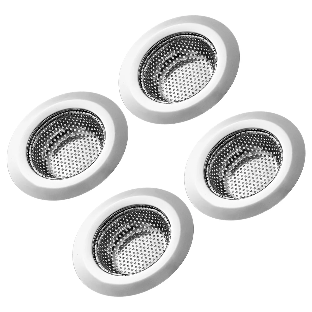 

4 Pcs Sink Filter Drain Funnel for Pool Stainless Steel Strainer Kitchen Strainers