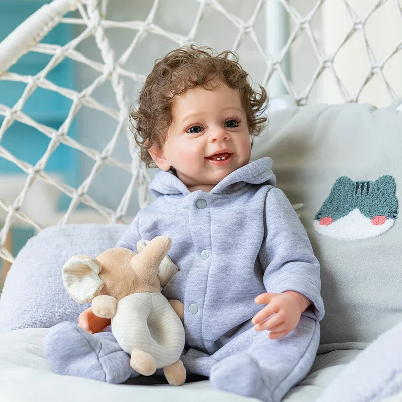 55CM Full Body Soft Silicone Real Touch Reborn Baby Boy Doll