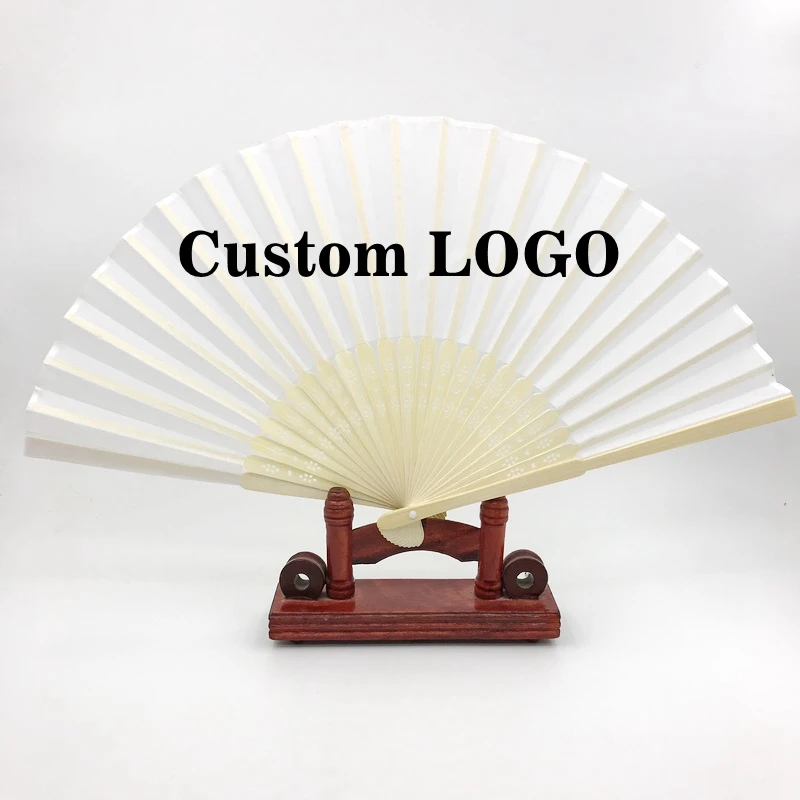 

100PCS Customizable Hand Wedding Fan Printing LOGO on Fan Face Perfect For Party Souvenir Business Promational Gift