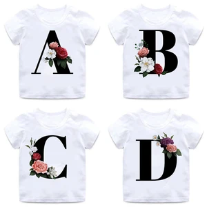Image for Fashion Alphabet T-shirt Unisex Summer New   Girls 