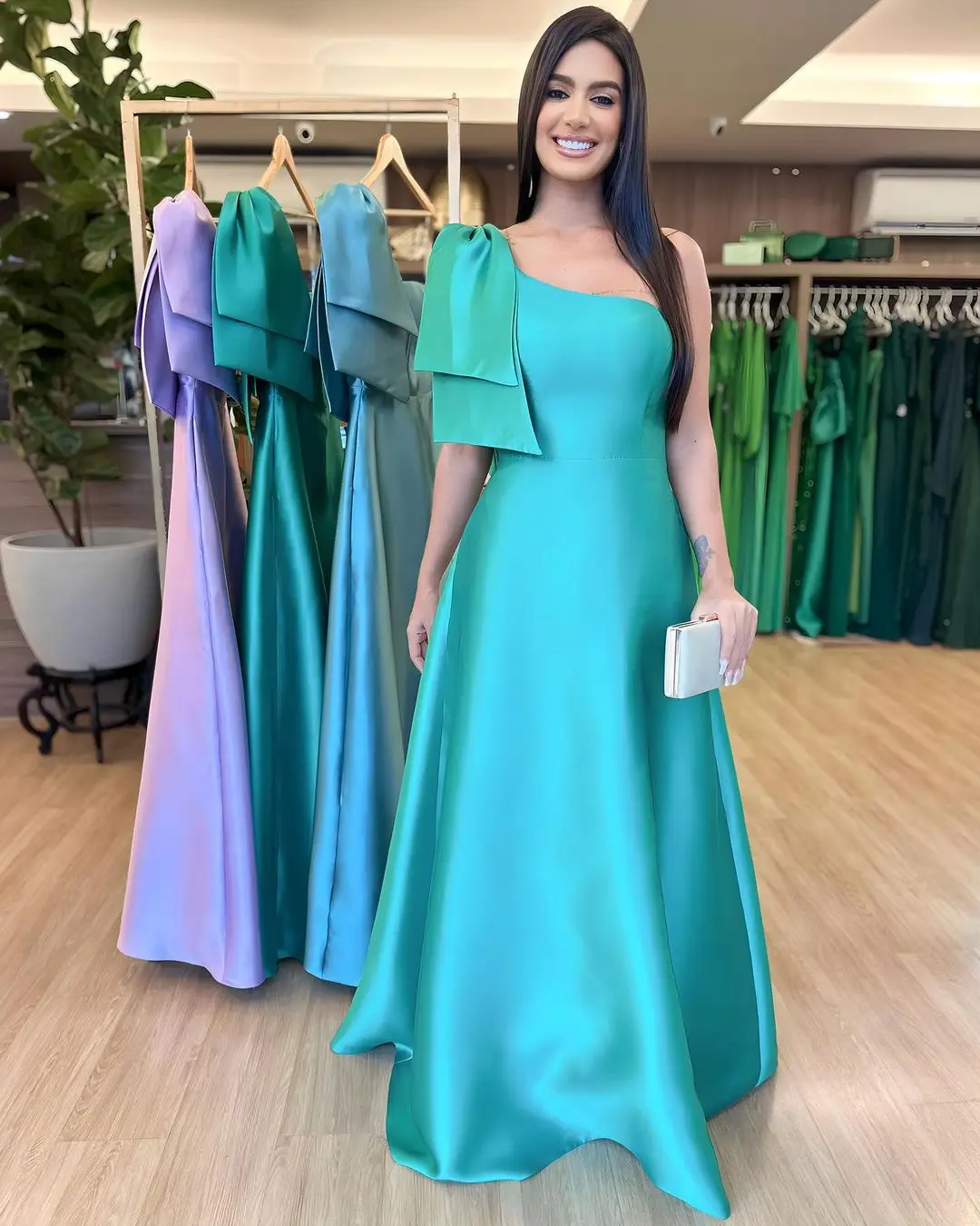 

CatasdateOne Shoulder Evening Party Dress A Line Prom Dress for Engagement Formal Special Occasion Dresses vestidos de fiesta