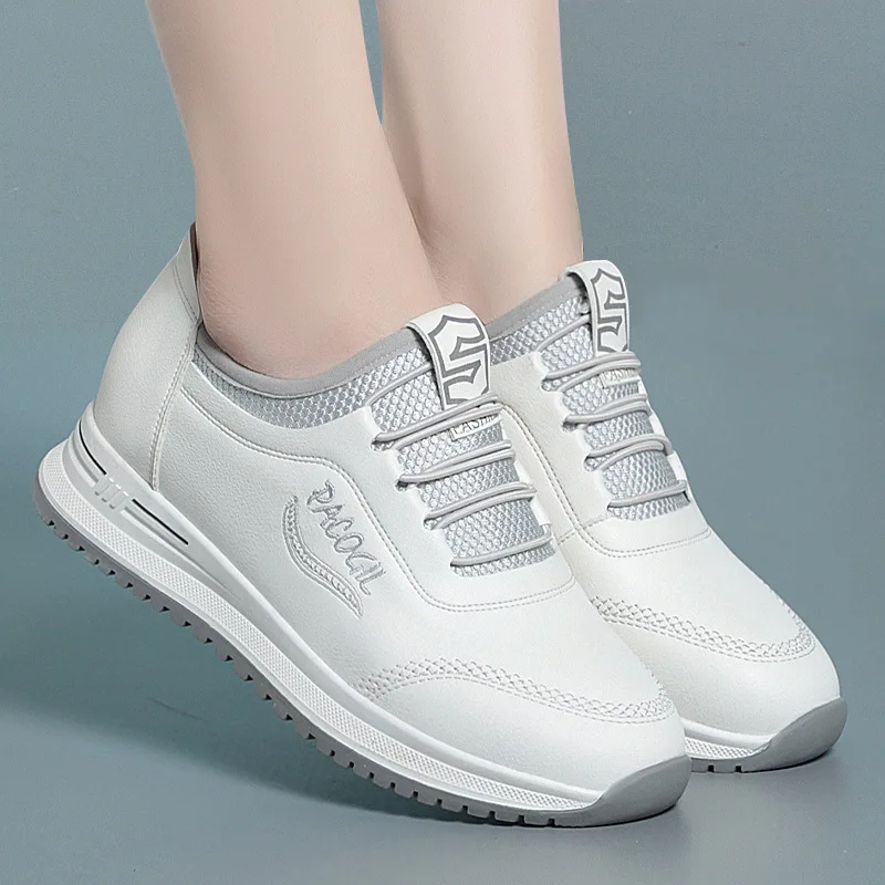 

Little White Shoes Women's 2024 New Sports Casual Soft Single Shoes Spring Autumn Designer Sneakers Middle-aged And Elderly