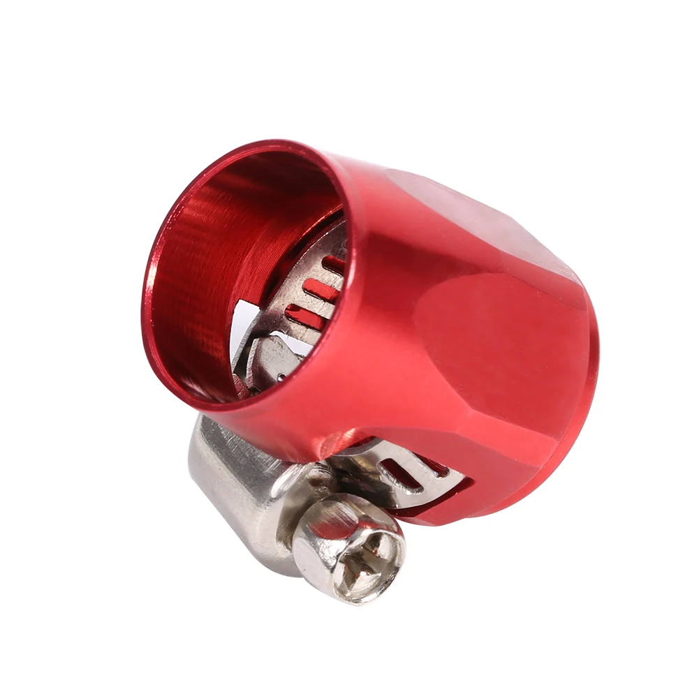 

AN6 Hose End Finishers Fuel Oil Water Line Clip Clamp For Auto Car Red / Blue