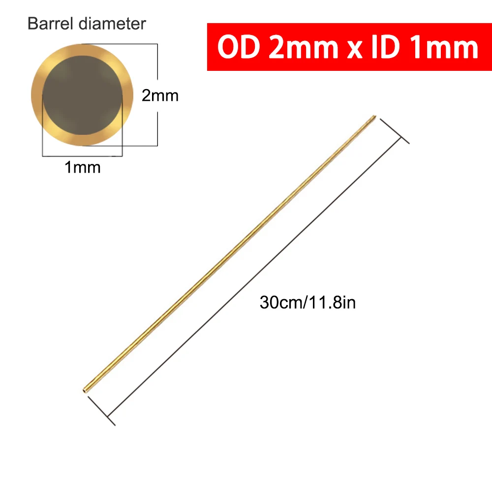 Versatile Brass Tubing for Modelmaking and Craftsmanship - Various Diameters and 300mm Length