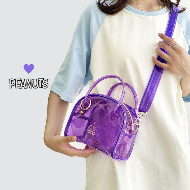 Original Cartoon Snoopys Jelly Series Transparent Pvc Handbag