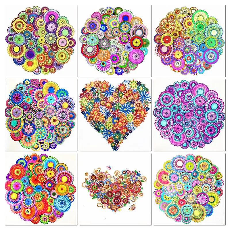 

CHENISTORY Coloring By Number Colorful Flowers Drawing On Canvas DIY Pictures By Number HandPainted Home Decor Gift