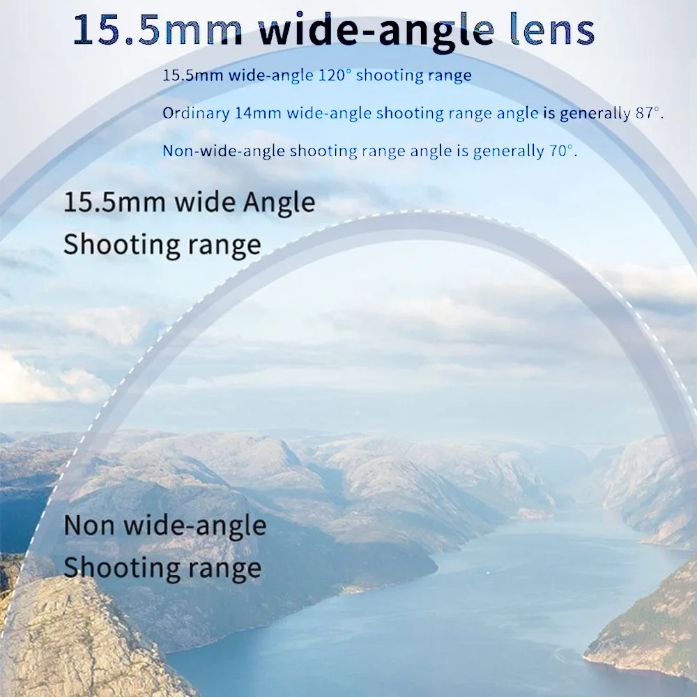 Wide Angle Lens for DJI OSMO Pocket 3 Anti Distortion Multi-layer Coated Optical Glass 10x Macro Lens Magnetic Suction Installat