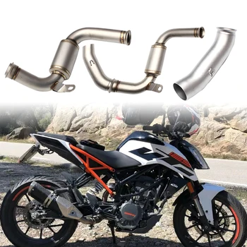 Motorcycle Exhaust Muffler Mid Middle Pipe with catalyst Stainless For KTM RC 125 390 Duke125 Duke390 duke250 2017-2020