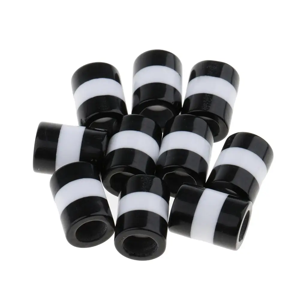 0Pcs Resin Plastic Striped Hair Braid Beads Bead Cuff Clip Hair Braiding Rings