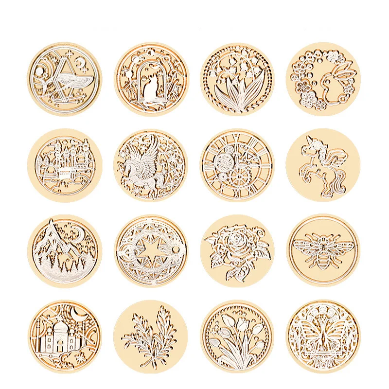 Star sky Lotus Rose Pattern Wax Seal Stamp Retro sealing wax stamp Replace head Flowers Leaf Decorate Gift Star sky Lotus Rose Pattern Wax Seal Stamp Retro sealing wax stamp Replace head Flowers Leaf Decorate Gift