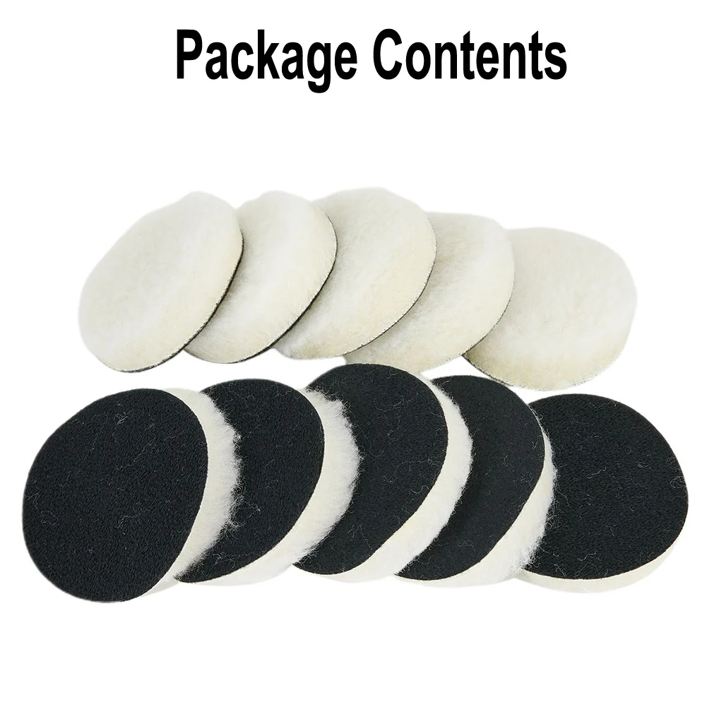 

10pc Polishing Pads 75mm Suitable Fro A Car Polishing And Buffing Set White+Black Outdoor Car Supplies Parts