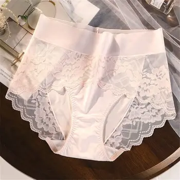 High Waist Women's Panties Cotton Antibacterial Extra Long Crotch Triangle Pants Plus Size Ladies Seamless Briefs for Women